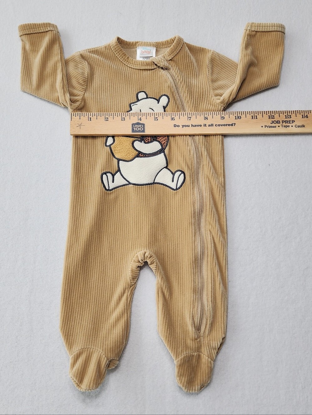 Disney Baby Winnie The Pooh 3Pc Outfit Set 0-3M Bear Hoodie Neutral - Picture 4 of 14